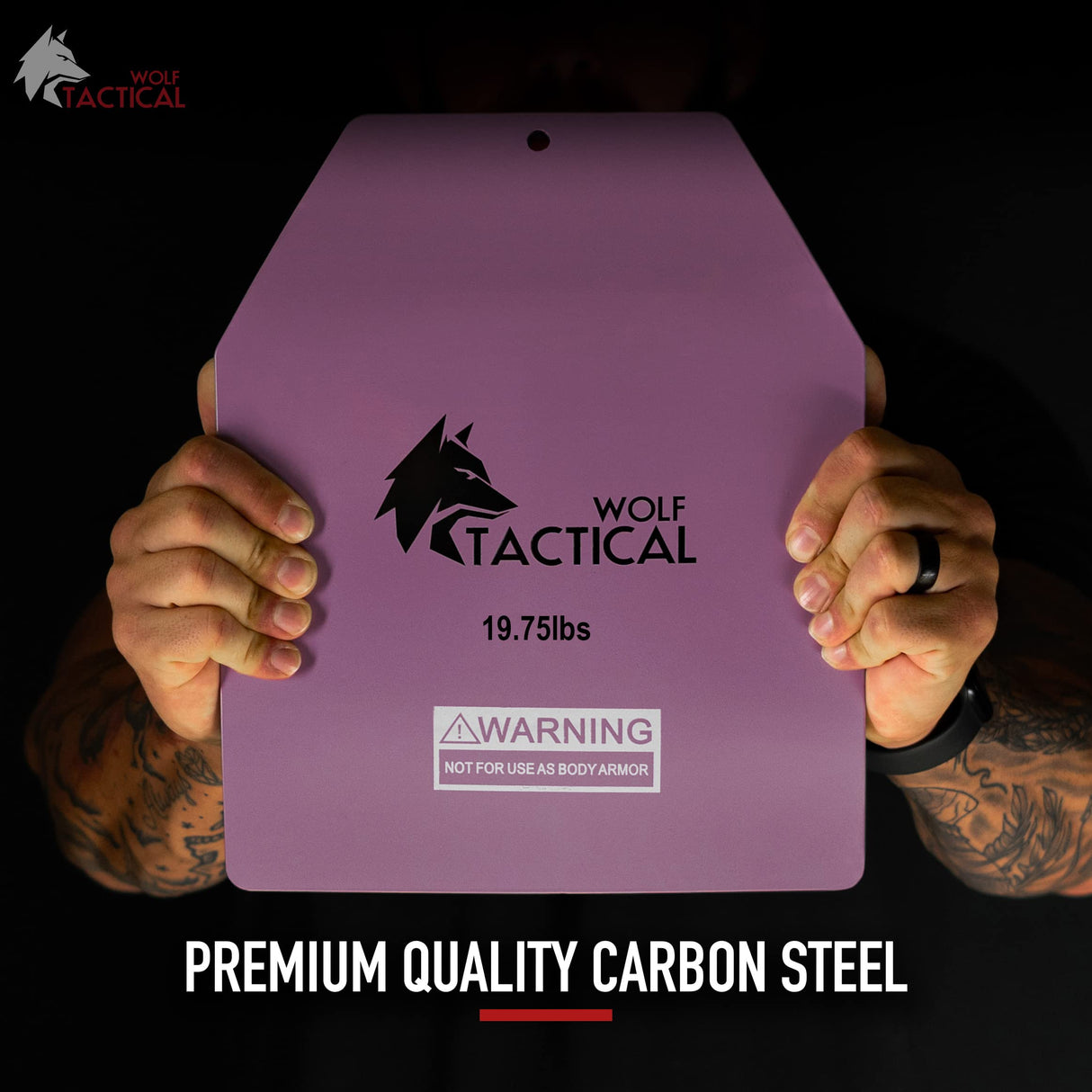 WOLF TACTICAL Curved Weight Vest Plates – 5.75/8.75/14.5LB Pairs – Contoured Ergonomic Fit – WODs, Strength Training, Running, Heavy Workouts (19.75LB Plates)