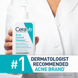 CeraVe Acne Control Cleanser, 2% Salicylic Acid Treatment Formulated With Niacinamide + Ceramides + Oil Absorbing Clay, Gentle Face Wash Helps Clear & Prevent Acne, Fragrance Free, 16 Ounce