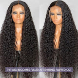 Lemoda 210% Density 13x6 Full Lace Frontal Virgin Human Hair Wigs 12A Water Wave 13x6 HD Lace Front Wigs Deep Wave Human Hair Wig Wet and Wavy Wig Pre Plucked With Natural Hairline 26Inch