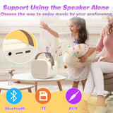 MEGUO Mini Karaoke Machine Microphone,Fun Toys Christmas Birthday Gifts for Adult Kids/Toddler Boys Girls 3 4 5 6 7 8 9 10 11 12+,Portable Bluetooth Speaker with 2 Wireless Microphone