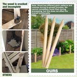 Colingmill 20 Pieces Wooden Garden Stakes 24 Inch Grade and Survey Stakes Wooden Garden and Sign Posts for Plant Support Silt Fence Yard Farm Survey Boundaries Baselines