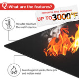 Matace Welding Blanket Fireproof 40x40 Inch Carbon Felt Soldering Mat & Pad, 5mm Flame Retardant Fabric, Heat Shield for Brazing, Automotive Repair, Grill & Smoker, HVAC Plumbing, Black
