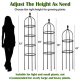 Garden Obelisk Trellis for Climbing Plants Outdoor 6 Ft Rose Bush Round Trellis for Pots Rustproof Metal Pipe with Plastic Coated Plant Flower Trellises for Clematis Vine Jasmine Support