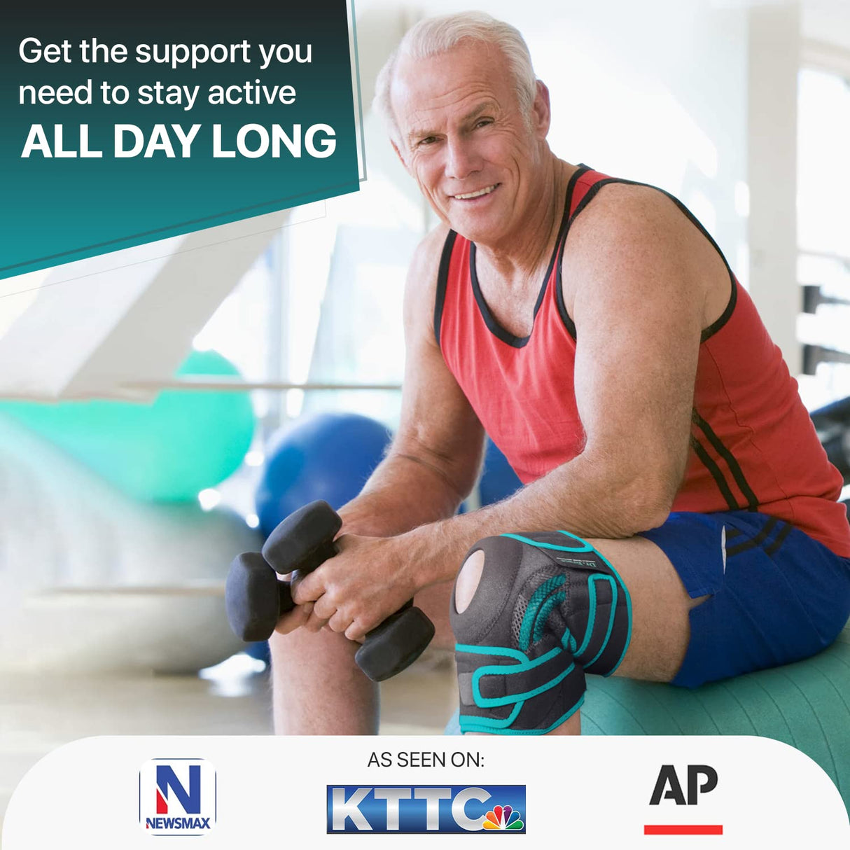 DR. BRACE ELITE Knee Brace with Side Stabilizers & Patella Gel Pads for Maximum Knee Pain Support and fast recovery for men and women-Please Check How To Size Video (Earth, Small)