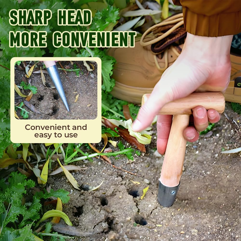 Plant Hole Digger for Planting, Bulb Planting Tool, Handheld Digger, Garden Seed Planting Tool, Garden Seed Dispenser, For Planting Tulip Daffodil Saffron Vegetable Seeds, Easy to Drill Holes (1 PC)