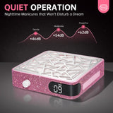 CHRISTINE SHELLY Nail Dust Collector, Powerful Vacuum Fan Vent Dust Collector Extractor Dust Suction Machine for Acrylic Nails Polishing, Nail Salon, Pink Diamond