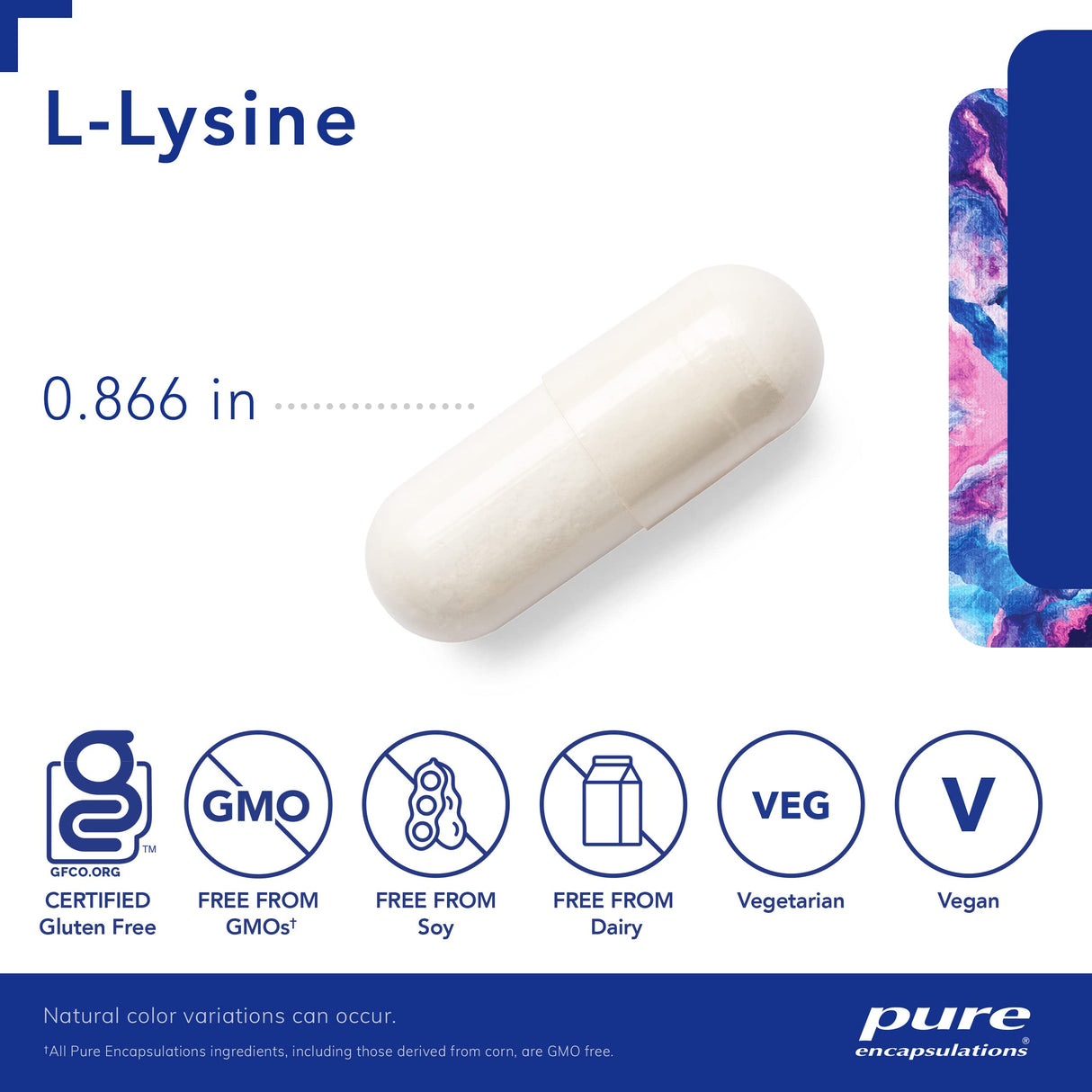 Pure Encapsulations L-Lysine - Essential Amino Acid Supplement for Immune Support & Gum, Lip Health* - with L-Lysine HCl - 270 Capsules