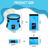 Tessco for you 3 Pcs 5 Gallon Bucket Collapsible Foldable Bucket with Handle for Beach Camping Fishing to Hold Water Folding Container Carry Bag Portable Fold up Lightweight(Orange)