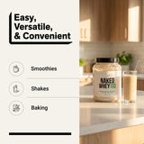 NAKED Whey Isolate Protein - Only 2 Ingredients, 30g Grass-Fed Protein, Zero Carb, Unflavored, Undenatured, Non-GMO, No Soy, Gluten-Free, No Preservatives - 28 Servings