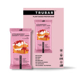 TRUBAR Vegan Protein Bar, Strawberry Shorty Got Cake, Gluten Free, Plant Based Protein, Dairy Free, Non GMO, Soy Free, No Sugar Alcohols, 12G Protein, 12G Fiber, 23G Carb, On the Go Snack Bars, 12 CT