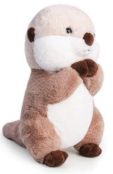 Riuhot Cute Otter Stuffed Animals Soft Sea Otter Plushie Toy 15.7" Christmas Birthday Party Plush Gift for Kids Children Girls Boys