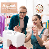 Burbell 15 Pcs 3 Inch Round Embroidery Hoops Frame Circle Rubber Hoops Ring Display Cross Stitch Ornament Imitated Wood Frame Kits for Christmas Halloween Craft Sewing DIY Hanging Gifts