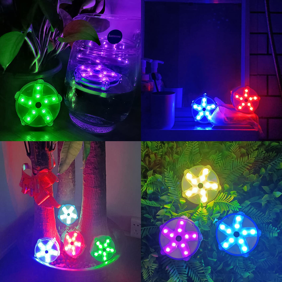 DeeprBetter Floating Pool Lights,Color Changing Waterproof Magnetic Pond Lights,Pool Light that Float,Starfish Above Ground Pools Light Up for Pond,Hot tub,Bathtub,Shower,Halloween,Christmas-2pcs