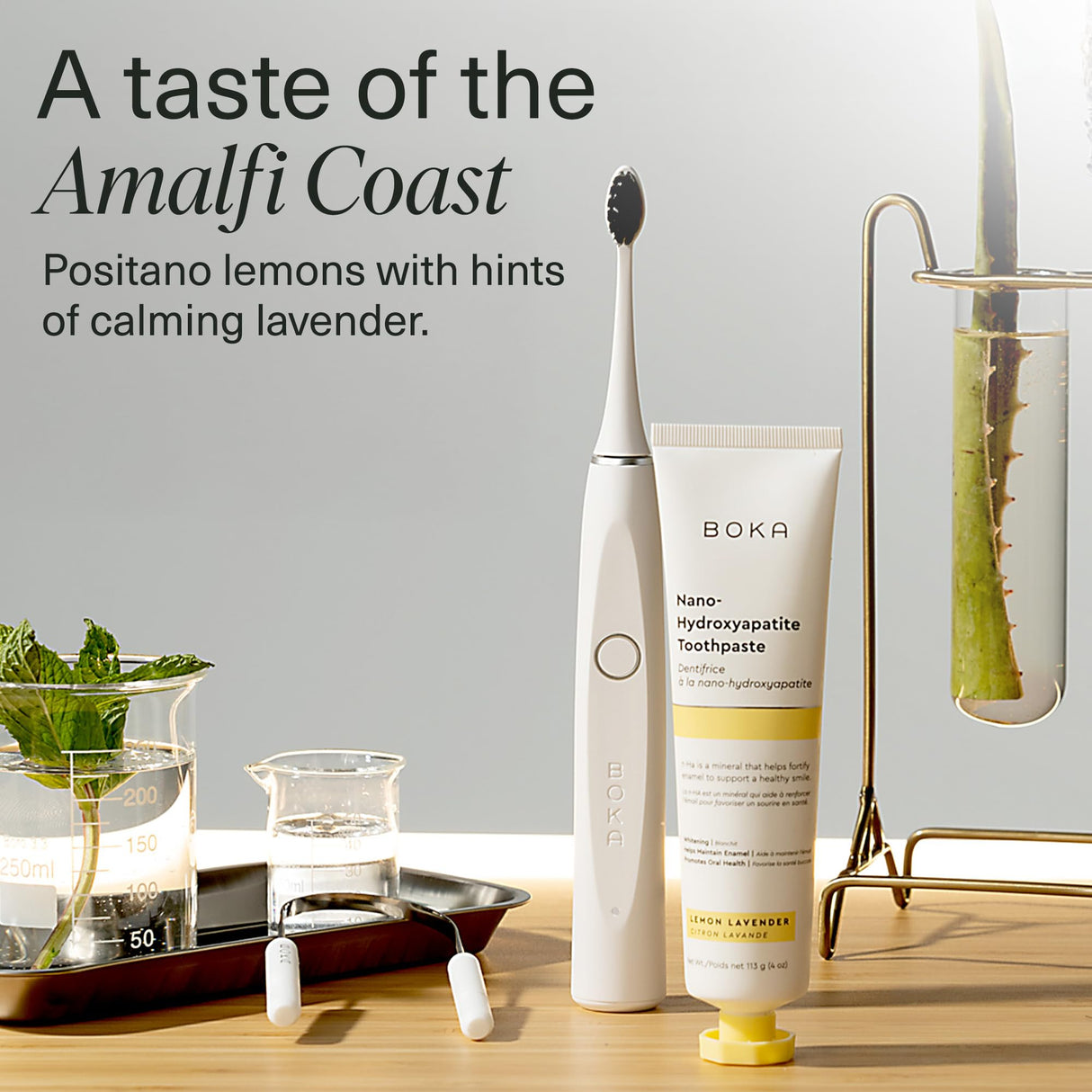 Boka Fluoride Free Toothpaste Nano Hydroxyapatite, Helps Remineralize, Appropriate for Sensitive Teeth, Whitening - for Adult, Kids Oral Care - Refresh Mint Flavor, 4 Fl Oz 3Pk