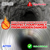 Holikme 35Feet Dryer Vent Cleaner Kit - Lint Remover,Fireplace Chimney Brushes,Replacement Parts,Duct Cleaning,Flexible Lint Brush with Drill Attachment×2,Use with or Without a Power Drill