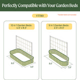 Vego Garden 8.0ft Long Tomato Metal Frame Trellis, Garden Trellis for Climbing Plants Like Cucumber Beans Tomatoes & Vines, (Garden Beds Not Included)