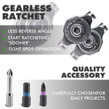 VMAN Ratchet Screwdriver Set, magnetic Screwdriver sets, S2 Steel Bits, DIY Combination Flexible Shaft, Suitable for Furniture Assembly, Precision Electrical Appliance Repair, Bicycle Tools
