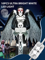 Lorvain 2.5A Replacement Air Blower for Inflatables, Replacement Inflatable Air Fan Blower with 10 White LED Lights & 12v/3A Adapter for Halloween Christmas Outdoor Inflatable Fan Blowers