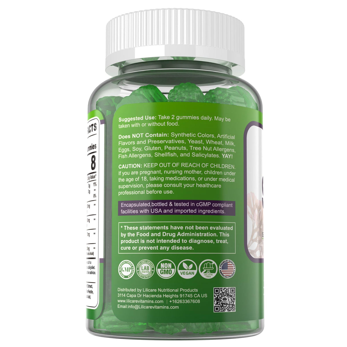 (2 Pack) Sea Moss Gummies - Irish Sea Moss Gummies for Adults & Kids - Advanced Superfood Seamoss Supplement with Organic Bladderwrack & Burdock Root Extract，ACV for Daily Immune, Gut Cleanse, Vegan