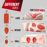 Reusable Electrode Pads for TENS EMS Unit, 20 Replacement Premium Pads and 1 Plastic Holder, Red