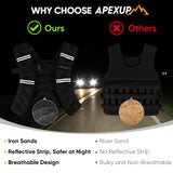 APEXUP Weighted Vest with 5lbs/10lbs/15lbs/20lbs/25lbs/30lbs Weights and Reflective Stripe, Weight Vest Men Women for Workout, Strength Training, Running (Black, 5lbs)