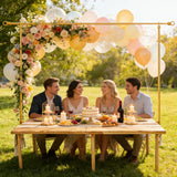 Over The Table Rod Stand with Clamps, Gold Table Arch Stand with Clamps