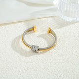 LILIE&WHITE Gold Bracelets For women With Cubic Zircon Chic Gold Bangle