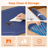 Compact Warming mat for Food, Touchscreen with 6-Temp & Timer Control, Foldable Food Warmer Mat for Coffee Tables, Breakfast Bars & Small Gatherings | Ideal Kitchen Gift (Graphene Heating, Blue)