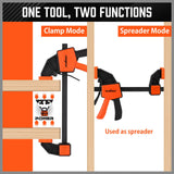 HORUSDY 12'' Bar Clamps for Woodworking, 2PCS Quick F Wood Working Clamps Sets, with 150 LBS Load Limit