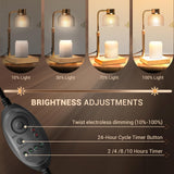 KLL Candle Warmer Lamp with Timer: Christmas Gifts for Women, Birthday Gifts for Women Mom Friend Sister - House Warming Gift New Home Decor - Wax Melt Warmer for Jar Candles with 2 Bulbs