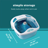 HoMedics Shower Bliss Foot Spa, Shower Massage Water Jets, Pedicure Center with 3 Attachments, Toe-Touch Control, FB-625H