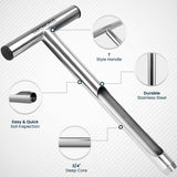 Varomorus Soil Sampler Probe Stainless Steel Tubular T-Style Handle. (12 inch)