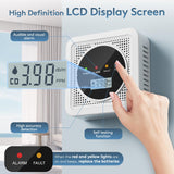 3 Packs,2-in-1,Smoke Carbon Monoxide Detector,Carbon Monoxide Detector,Smoke Alarm,CO Alarm, 85 db Sound,Battery Powered CO Alarm with LEDs,LCD Digital Screen,Test Button,3 Packs