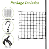 GBACHOOSE 2 Pack 5x5 ft Elastic Trellis Netting for Grow Tent, Heavy Duty Plant Support Net with Steel Hooks and 100 Zip Ties, Black Garden Trellis Net for Tomatoes, Cucumbers, Vines