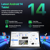 Tablet - 2025 Android Tablet - 10.2 inch Android 14 Tablets - Octa-Core 12GB RAM 64GB ROM | 6000mAh Battery, 1TB Expand | Touchscreen | Christmas Birthday Gifts for Men Dad Him