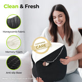 AUVON Innovative Donut Pillow Hemorrhoids Scientific Center Hole and Tailbone Cutout, Orthopedic Pain Relief Donut Seat Cushion for Coccyx, Sciatica, Postpartum Pregnancy, After Surgery Sitting Relief