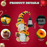 QZZP Solar Bee Garden Gnomes with LED Lantern – Waterproof Stacked Outdoor Decor for Yard, Patio – Unique Gnome Gift for Women, Mom, Grandma (Christmas Decor, Outdoor Statues)