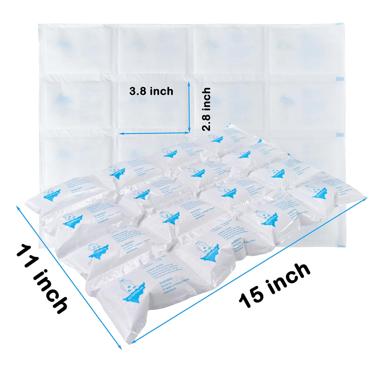 TarppedRock Dry Ice Packs for Shipping Frozen Food, 10 Sheets Reusable Cold Ice Packs for Coolers, Lunch Bag, Flexible Long-Lasting Ice Blanket Sheets