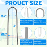 MySit 200 Pack 4 Inch Garden Stakes Galvanized Drip Irrigation Stakes