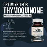 20% Thymoquinone Black Seed Oil Extract Capsules - TQ-Advanced 4X®: Potent Thymoquinone Concentration Available - 60:1 Concentrate from Nigella Sativa, Raw Form, Vegan, Glass Bottle (120 Capsules)