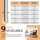 1-1/4" Round Rubber Chair Leg Tips Caps, Chair Leg Floor Protectors Furniture Legs Caps Non Slip Reduce Noise for Hardwood Floors - White, 16 Pack