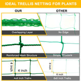 Garden Trellis Netting for Climbing Plants Outdoor, 6.6x26.2 FT Plant Netting for Cucumber, Tomato, 27 Strands Trellis Net with 4x4 Inch Mesh as Vegetable Netting for Grape, Bean
