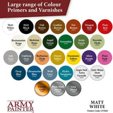 The Army Painter Color Primer, Matt White, 400ml, 13.5oz - Acrylic Spray Undercoat for Miniature Painting