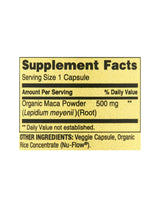 Spring Valley Maca Root 500mg Capsules, Organic Maca Root for Women and Men + STS Sticker.