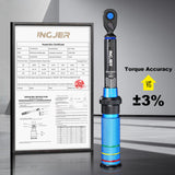 INGJER Torque Wrench, UPGRADE 1/4 Torque Wrench, Mini 20-240in.lb,Dual-Direction Adjustable 72 Tooth Drive Click Torque Wrench Bicycle for Bike, Motorcycle,Professionals & DIYers