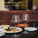 BCALIFE Red Wine Glasses Set of 4 – 20 oz Premium Crystal Wine Glass With Long Stem – Hand Blown Large Burgundy Wine Glasses – Unique Gift for Wedding, Anniversary, Christmas