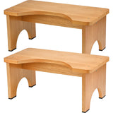 AZEN 2 Pack Toilet Stool Squat Adult, Wood Poop Stool for Bathroom Adults, Portable Toilet Potty Stool for Adults