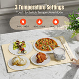 Warming Mat for Food, Food Warming Mat,Electric Warming Tray for Buffets, Fast Heating Silicone Food Warming Mat for for Countertop Parties Home Travel Gatherings Blue, Beige