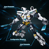 HIGH GODO Ice Warrior Mech Building Set, Cool City Protector Battle Model for Adults Boys 8+, Creative Action Robot Gifts Perfect for Christmas Birthday (561 Pieces)