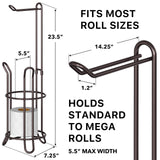 Simple Houseware Bathroom Toilet Tissue Paper Roll Storage Holder Stand, Bronze
